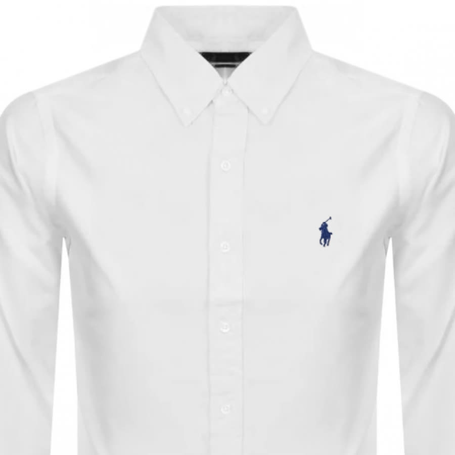 Alternative Image for ProductRalph Lauren Slim Fit Oxford Shirt White2